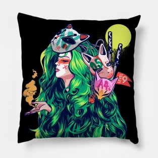 Cyberpunk Samurai Pillow