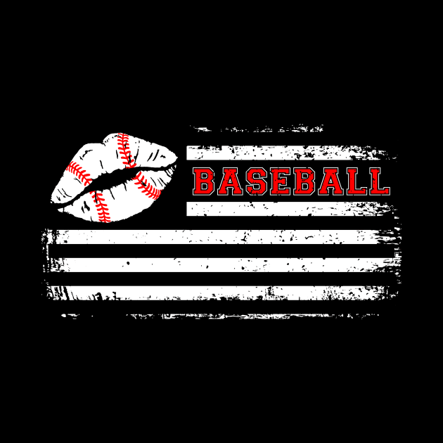 Lip Baseball American Flag by webster