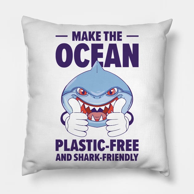 World Wildlife Day Shark Animal Welfare Marine Wildlife Pillow by Tom´s TeeStore