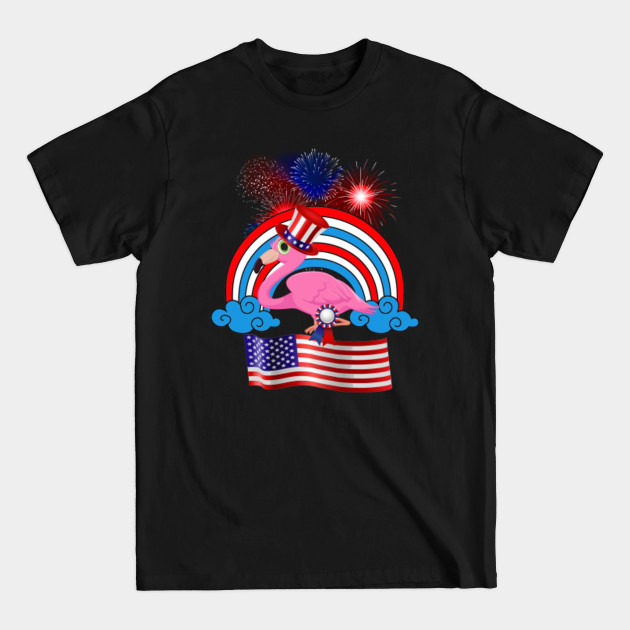 Discover Patriotic Flamingo Uncle Sam Hat Costume 4th of July Gifts - Patriotic Flamingo Uncle Sam Hat Costum - T-Shirt