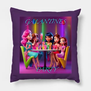 Galentines party gals Pillow