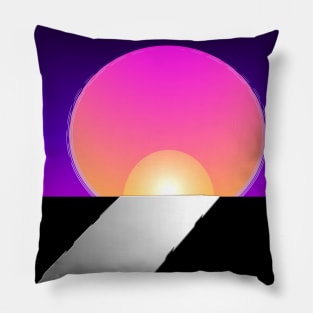 moonlight silhouette background Pillow