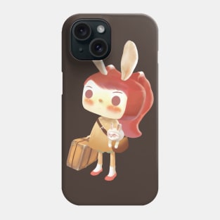 Little Girl with A Suitcase Lost in The Forest Phone Case