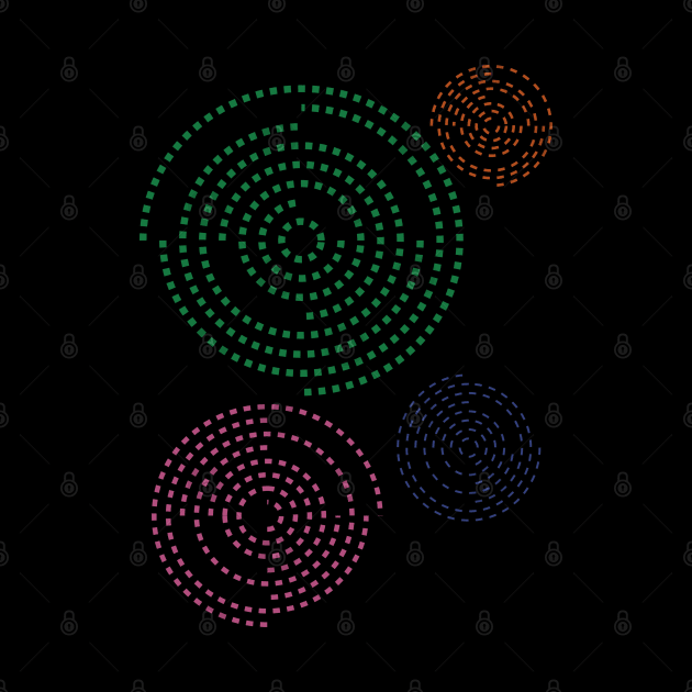 Concentric Circle Colorful Pattern | Geometry by Art by Ergate