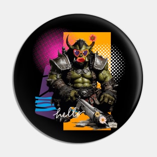 Cute Evil Orc Pin