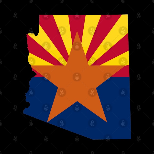 Arizona Map Flag by Historia