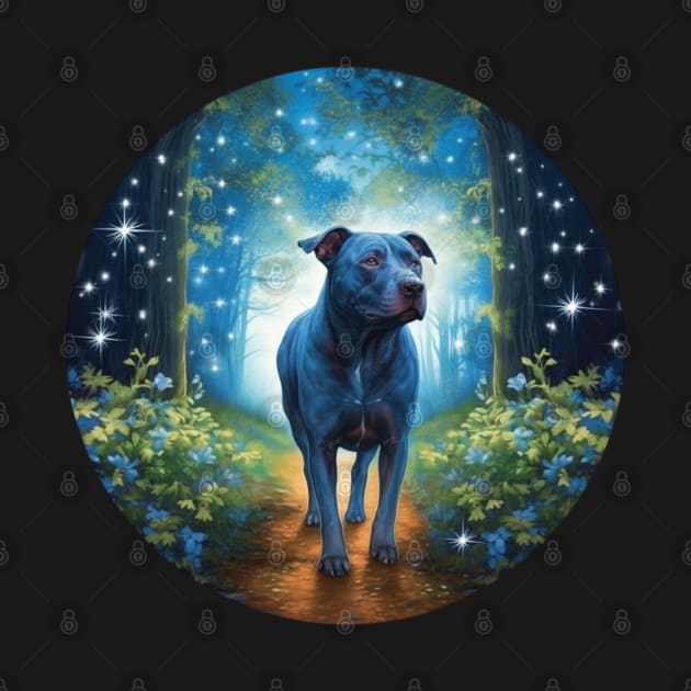 Staffy In Wonderland by Enchanted Reverie