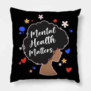 Mental Health Matters Awareness Black Therapists Worker copy Pillow