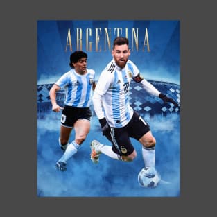 Maradona and Messi 10 Argentina T-Shirt