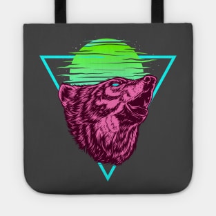 Funky Wolf Sunrise Cry Tote