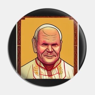 Pope John Paul II | Comics Style Pin