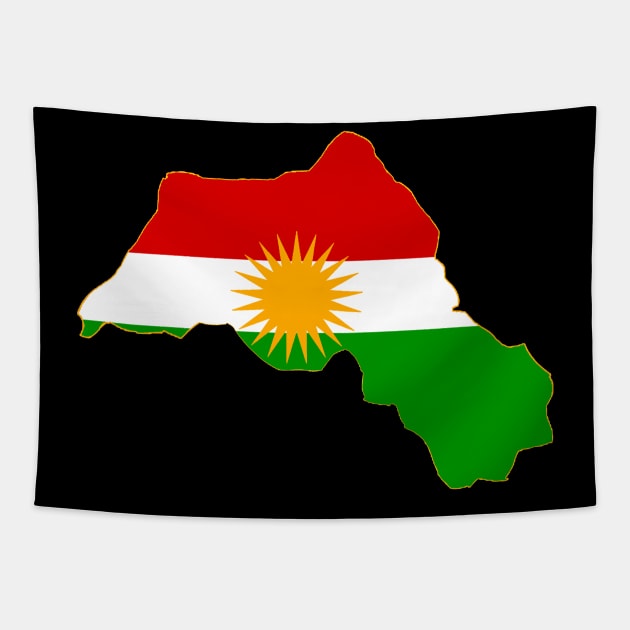 Kurdistan Flag Maps Kurd Kurdish Rojava Tapestry by dilgash