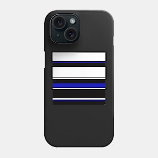 White, black and blue stripes Phone Case