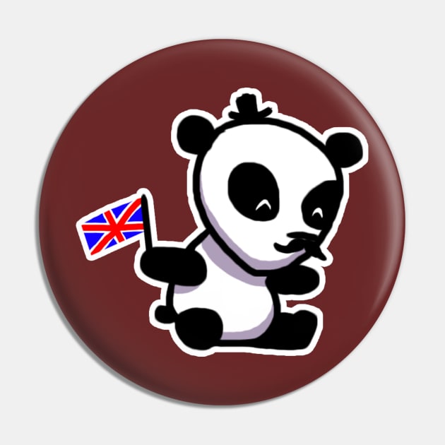 Fancy Panda Shirt Pin by The darkcartoon