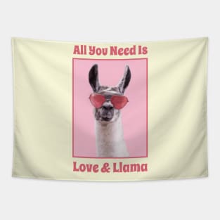 All You Need Is Love and Llamas Tapestry