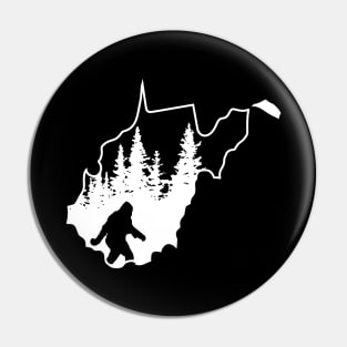 West Virginia Bigfoot Gift Pin