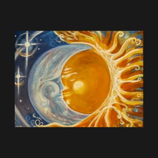 Sun and moon kissing T-Shirt