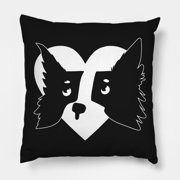 Border Collie working dog Pillow by SusanaDesigns