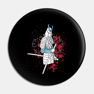 Samurai Asian Illustration Pin