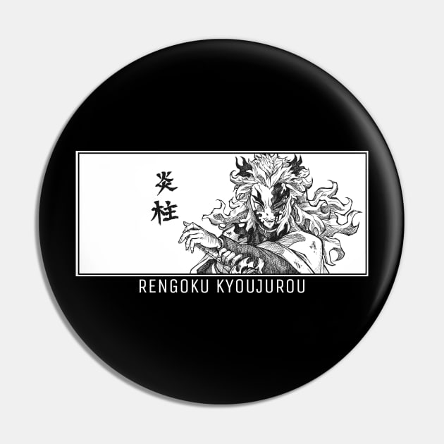 Rengoku Kyoujurou - Demon Slayer Pin by q10mark