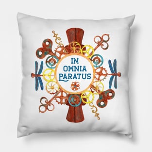 In Omnia Paratus - Steampunk Pillow