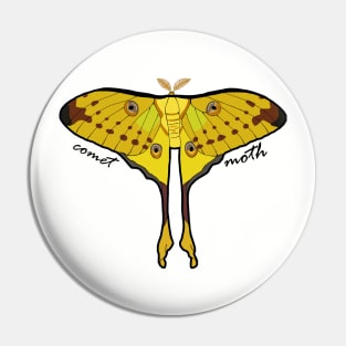 Comet Moth of Madagascar (with text) Pin