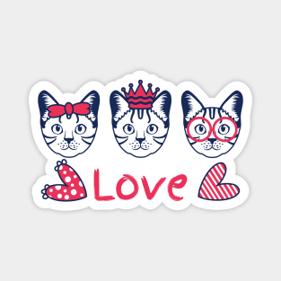 Love Cute Bengal Cat Head Magnet