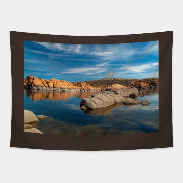 Silent at Watson Lake Tapestry by algill