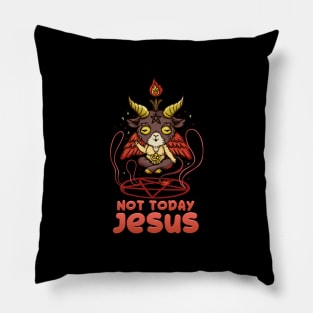 Not Today Jesus T-Shirt Anime Kawaii Baphomet Pillow