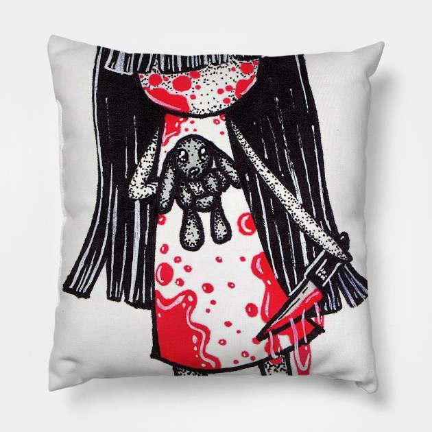 Goth Girl Pillow by nannonthehermit