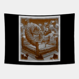 Pangolin wrestling Hermit Tapestry