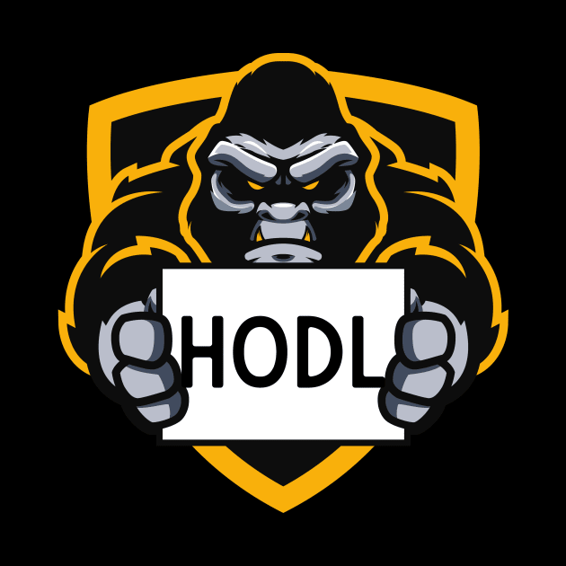 Hold On For Dear Life HODL Ape by LaHarra Designs