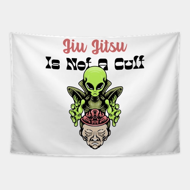 Brainwashing Jiu Jitsu Tapestry by DenzLLC