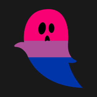 Spooky Ghost Bisexual Pride Flag T-Shirt