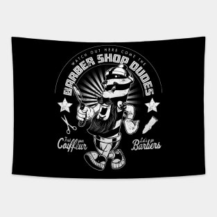 Barber Shop Mascot Character Tapestry