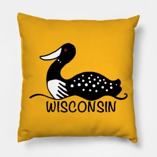 Wisconsin loon Pillow