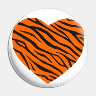 Tiger Print Heart Pin