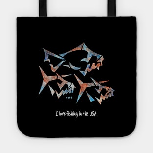 I Love Fishing in The USA Tote
