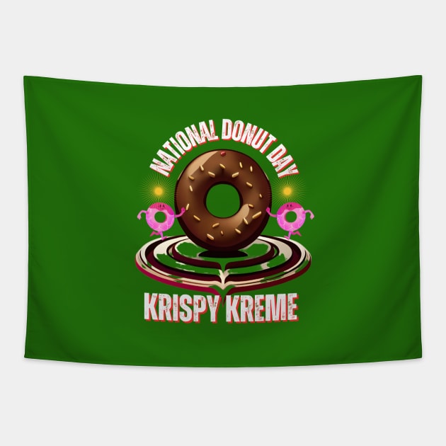 Krispy kreme national donut day Tapestry by iCutTee