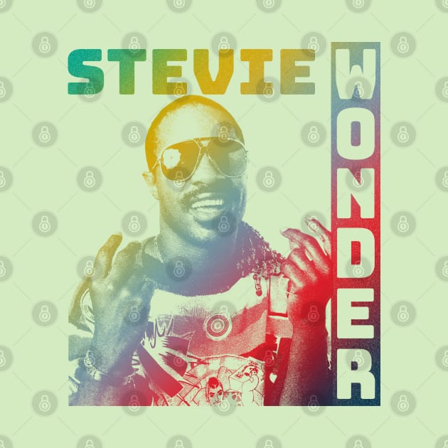 Stevie Wonder Graphite Pen Rainbow Colors by Balonku