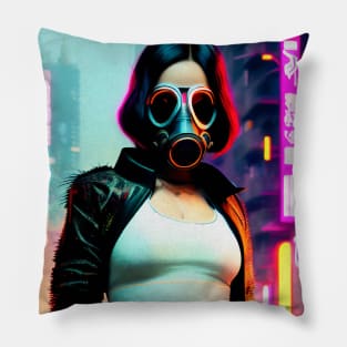 Abstract Cyberpunk Girl Pillow