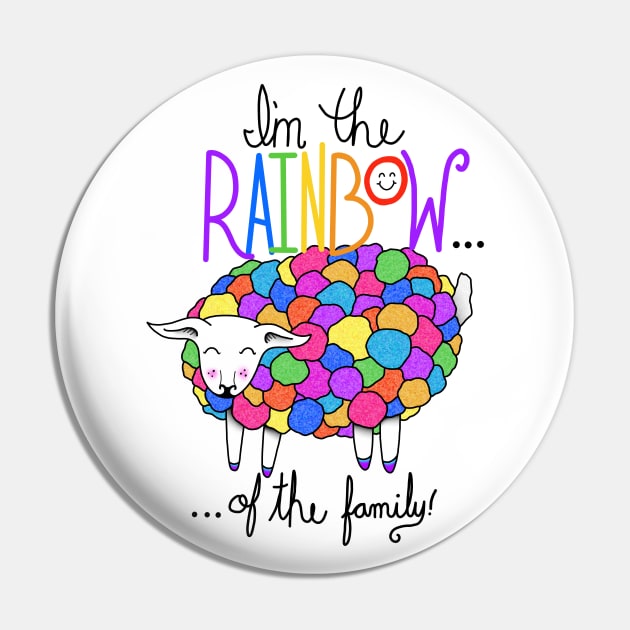 Rainbow Sheep of the Family Pin by Vivid Chaos