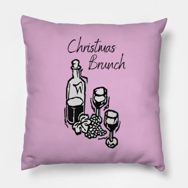 Christmas brunch squad Pillow by bert englefield 