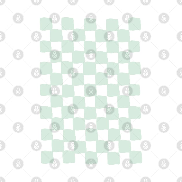 small checkered mint, Checkerboard Check Checkered, small checks, pastel green, cream and mint, western, prairie, aesthetic, retro, vintage, cowgirl by blomastudios