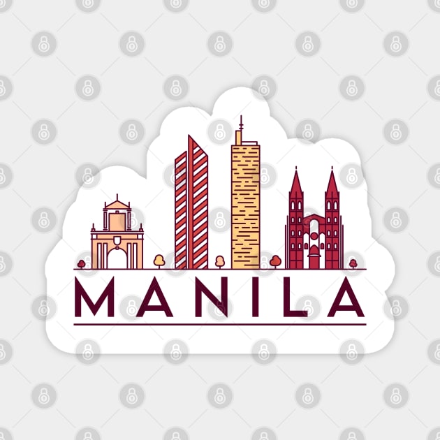 Manila cityscape Magnet by SerenityByAlex