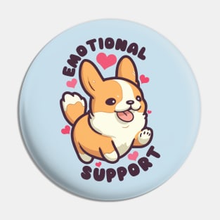 Emotional Support Corgi Pin