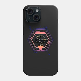 Galaxy space geometric futuristic purple pink Phone Case