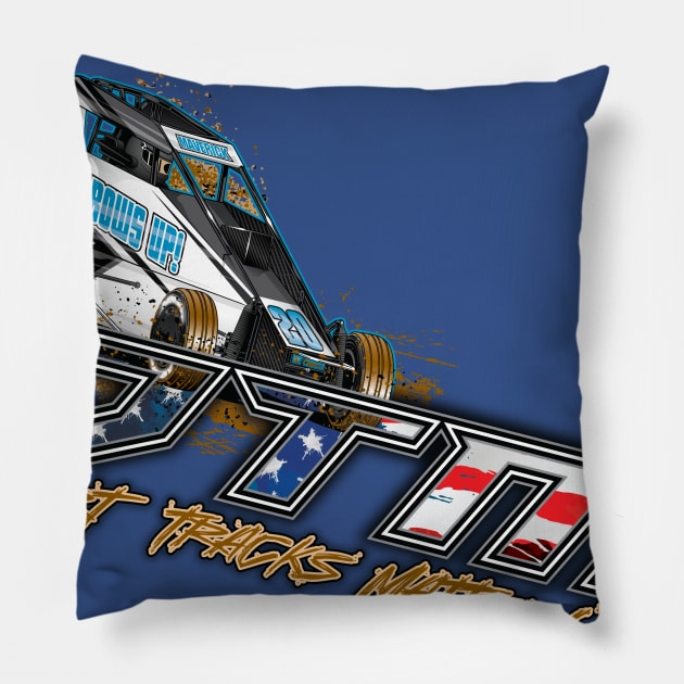 dirt racing apparel Pillow by Artslave Custom Car Art