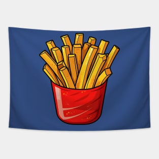 Red container of French fries Tapestry