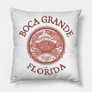 Boca Grande, Florida, with Stone Crab on Wind Rose Pillow